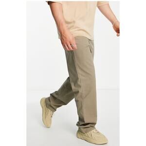 NWOT ASOS Relaxed Chinos in washed khaki 33x32